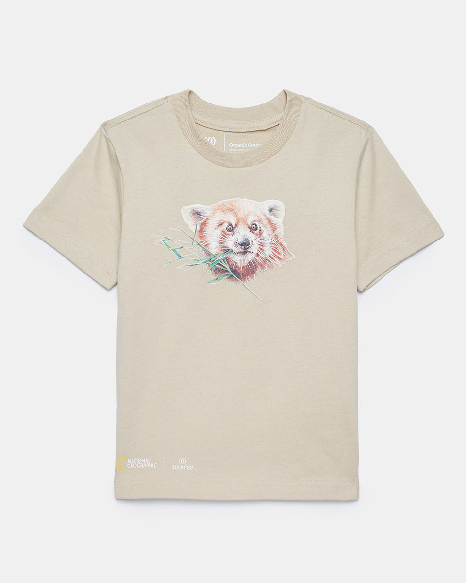 Beige Kids Organic Cotton Graphic Tee