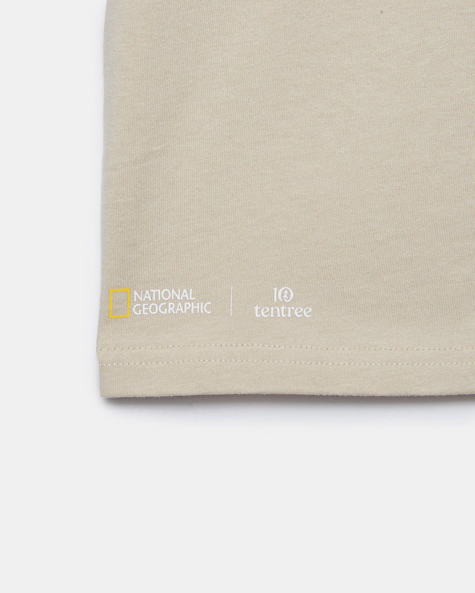 Beige Kids Organic Cotton Graphic Tee