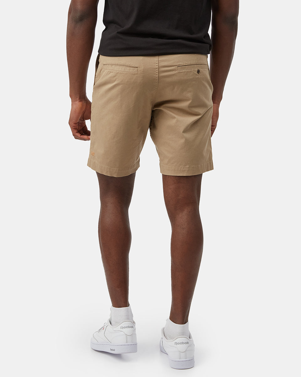Beige Men's Organic Cotton Twill Shorts