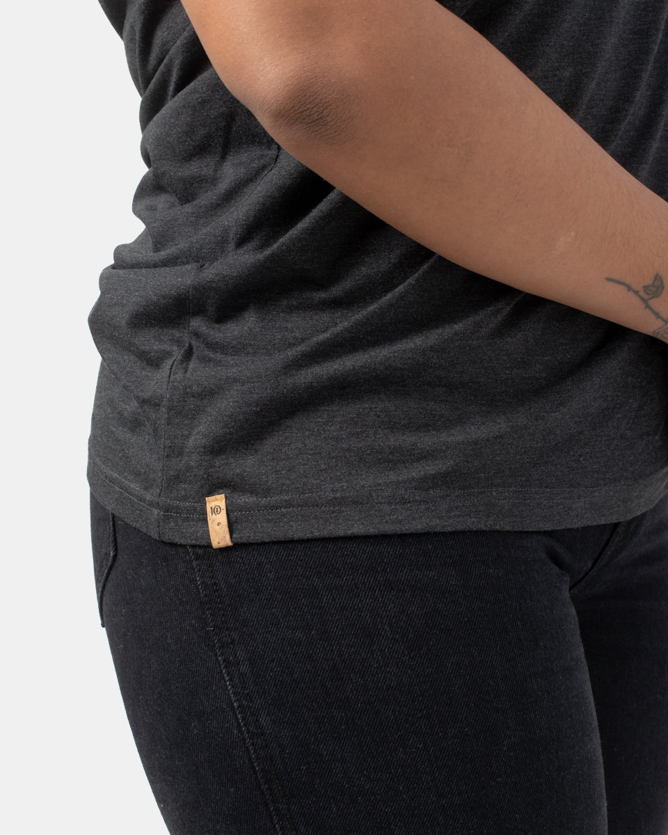 Black Recycled Polyester Crew Neck T-Shirt