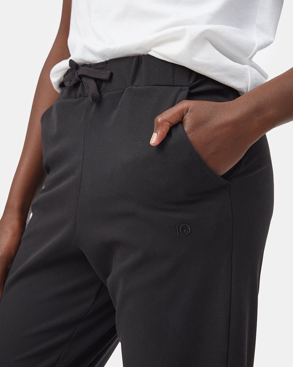 Black Women's Eco-Friendly High-Rise Joggers