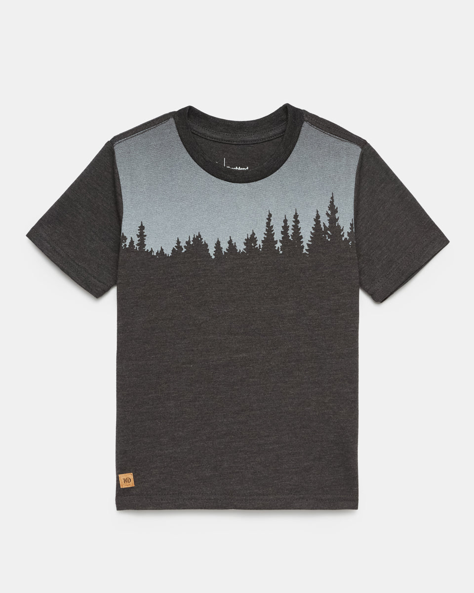 Black Kids Recycled Polyester Graphic Tee