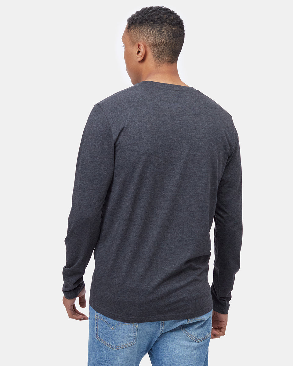 Black Men's Long Sleeve Crew Neck Sweatshirt