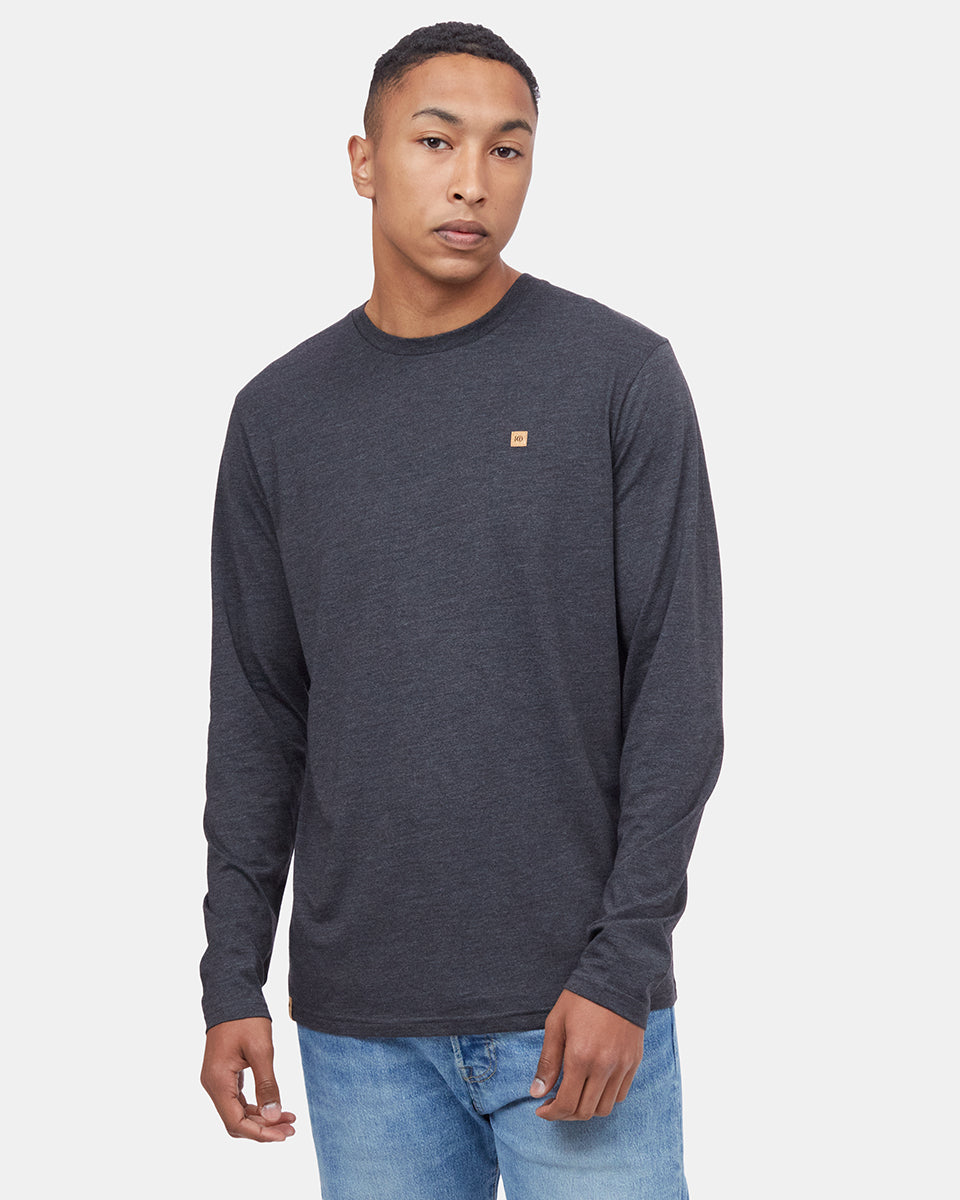 Black Men's Long Sleeve Crew Neck Sweatshirt