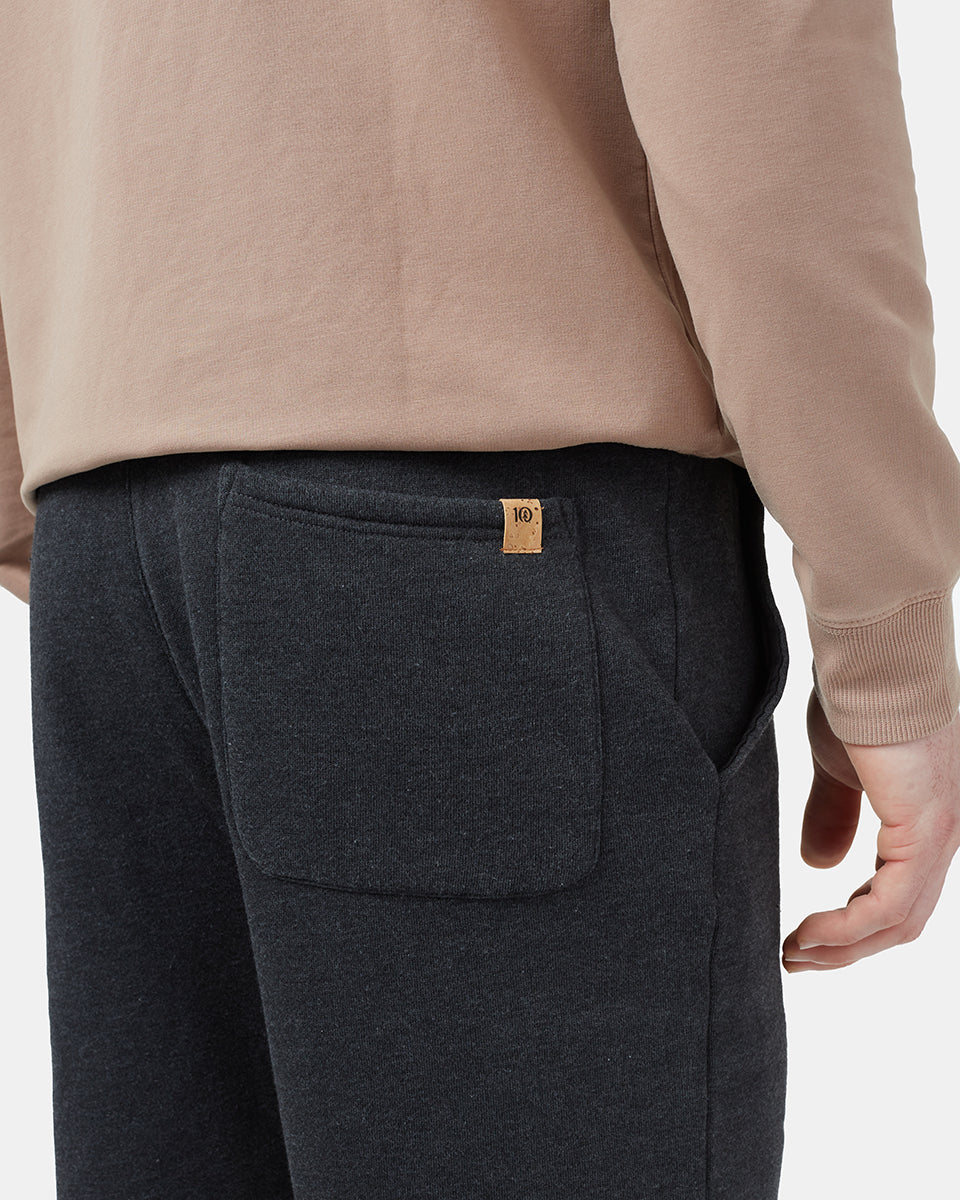 Black Men's Organic Cotton Fleece Sweatshorts