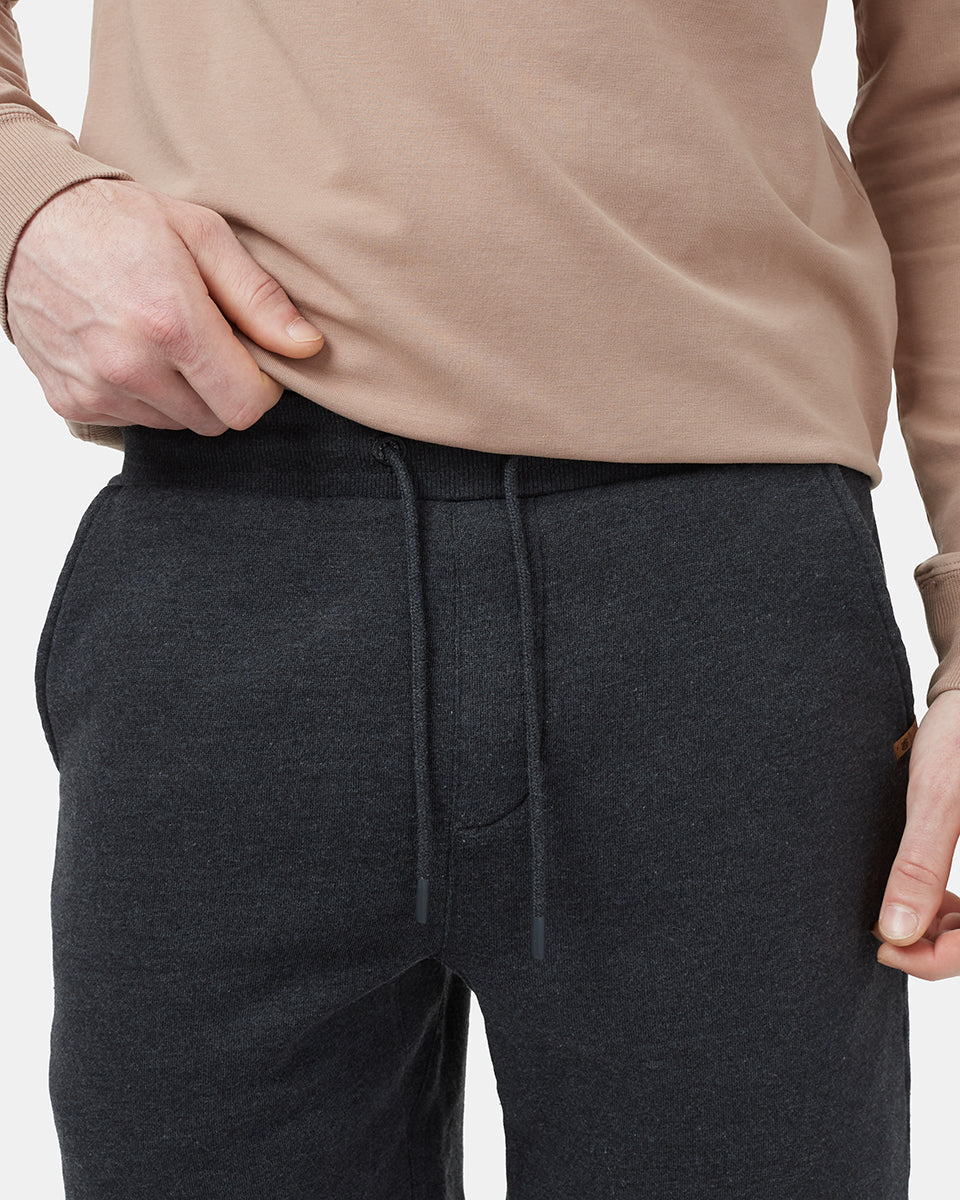 Black Men's Organic Cotton Fleece Sweatshorts