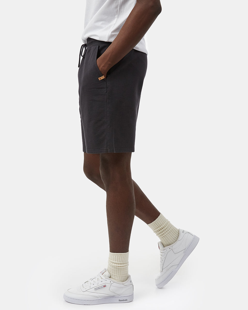 Black Men's Organic Cotton French Terry Sweatshorts