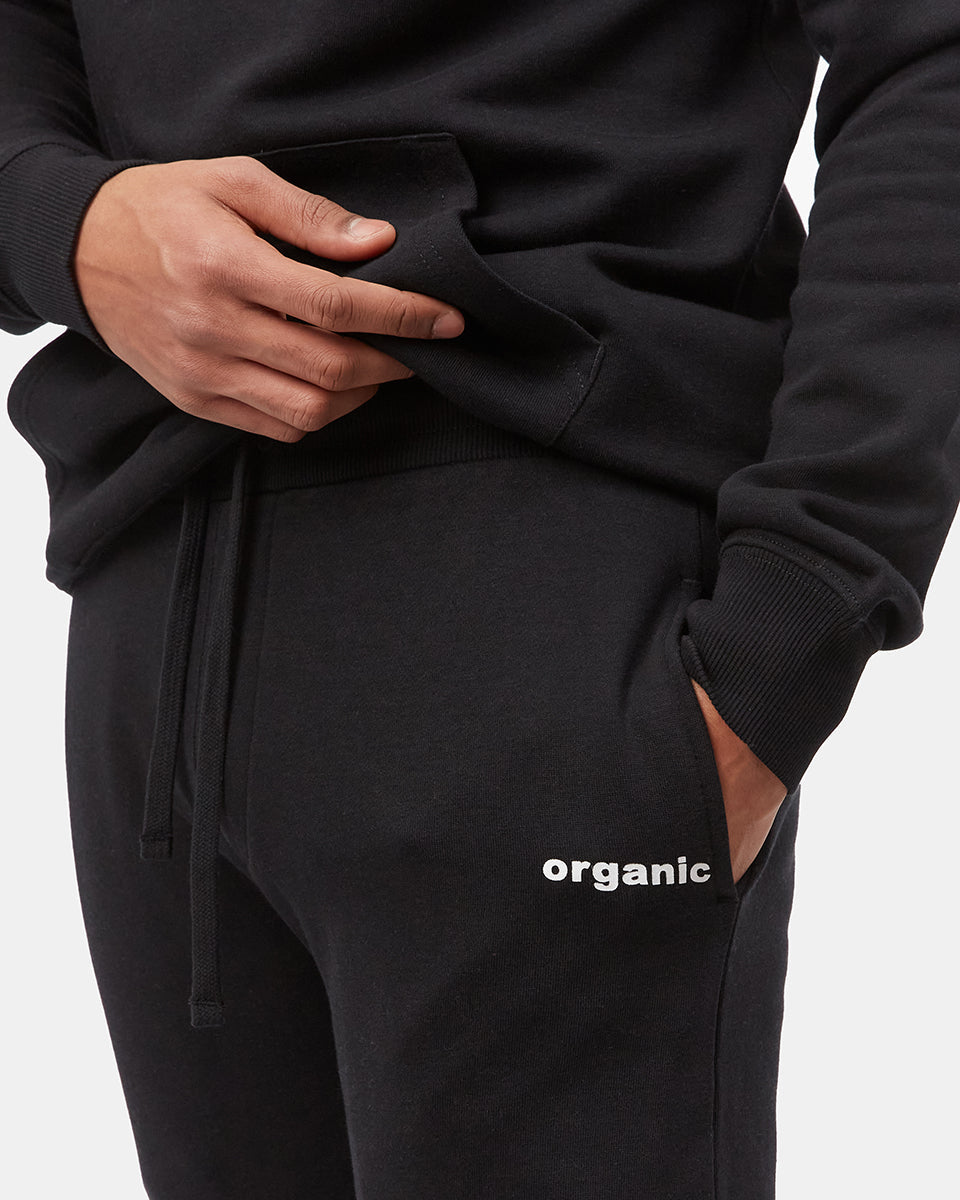 Black Men's Organic Cotton Graphic Sweatpants