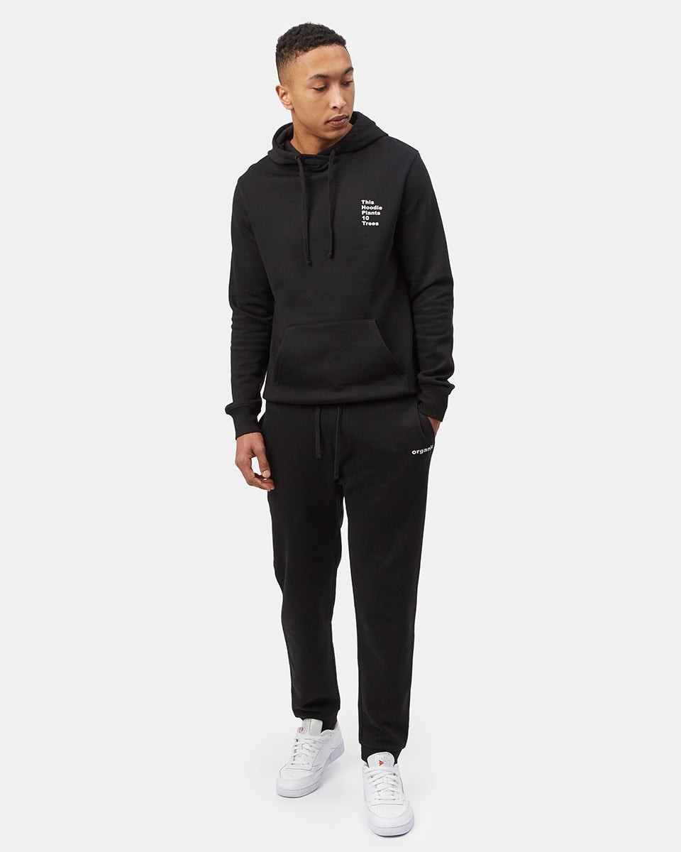 Black Men's Organic Cotton Graphic Sweatpants