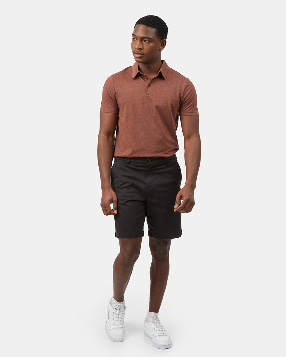 Black Men's Organic Cotton Twill Shorts