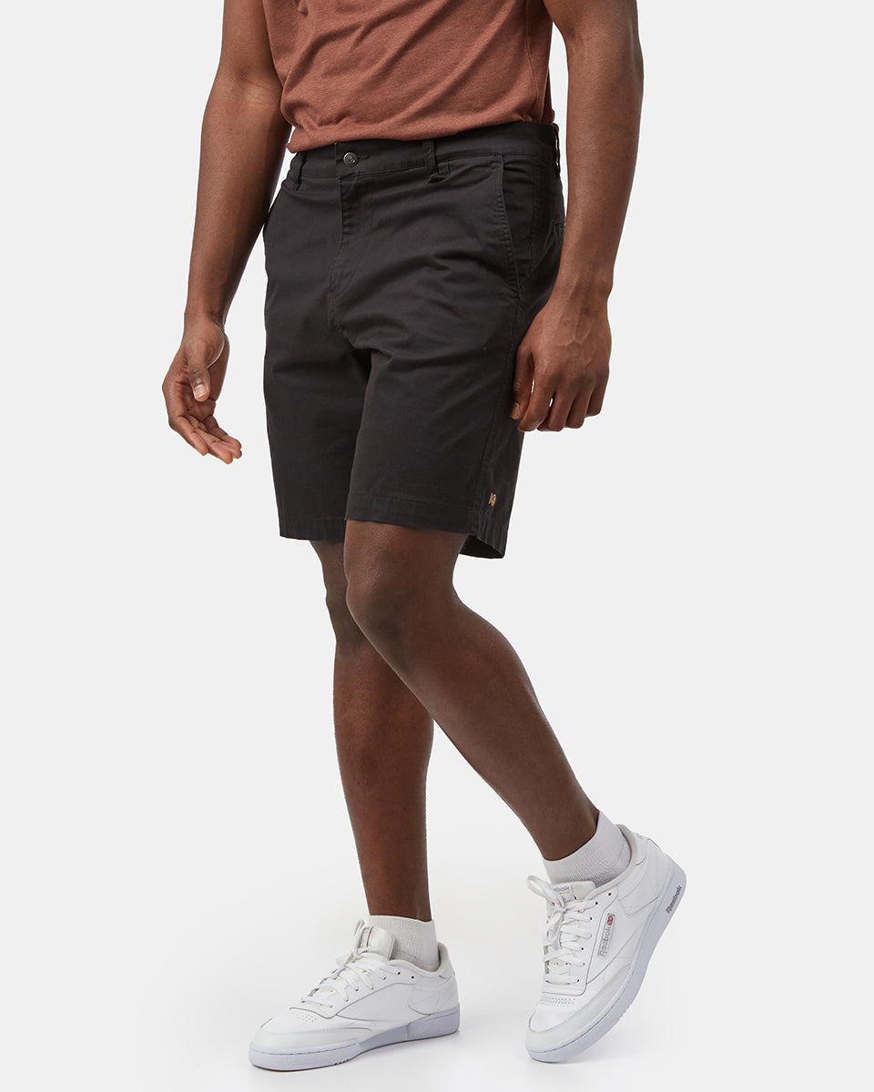 Black Men's Organic Cotton Twill Shorts