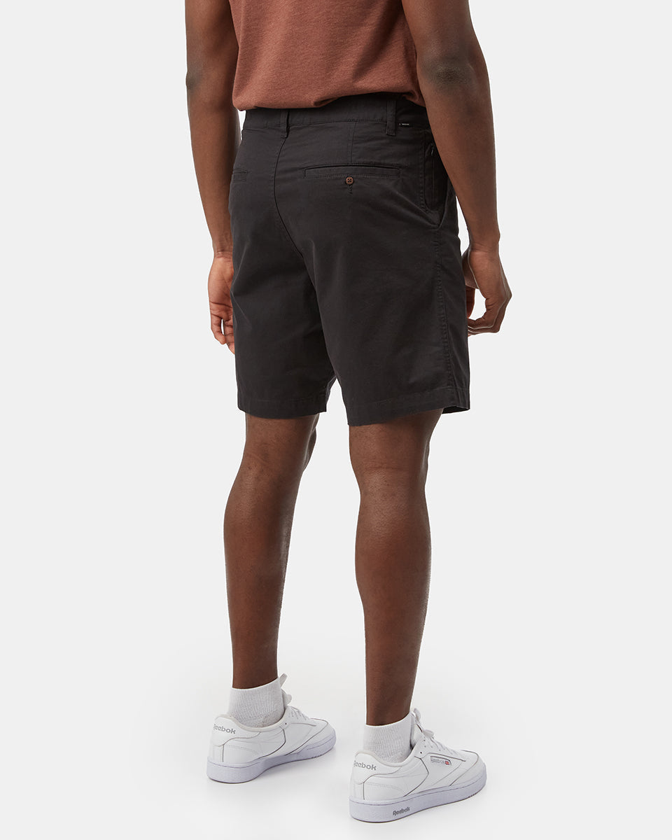 Black Men's Organic Cotton Twill Shorts