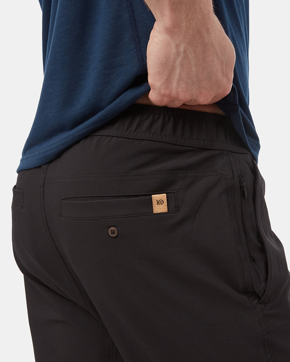 Black Men's Recycled Polyester Joggers