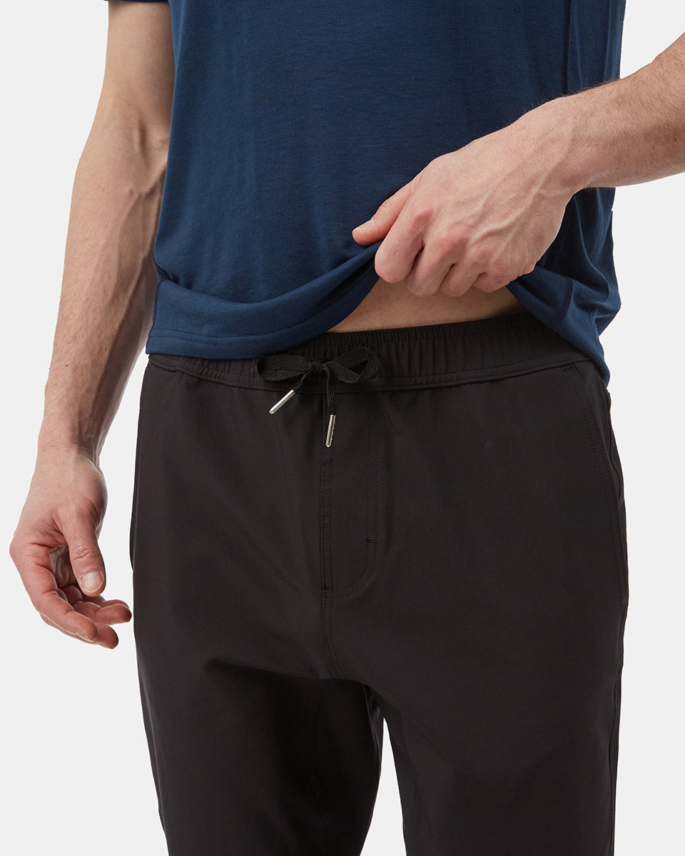 Black Men's Recycled Polyester Joggers