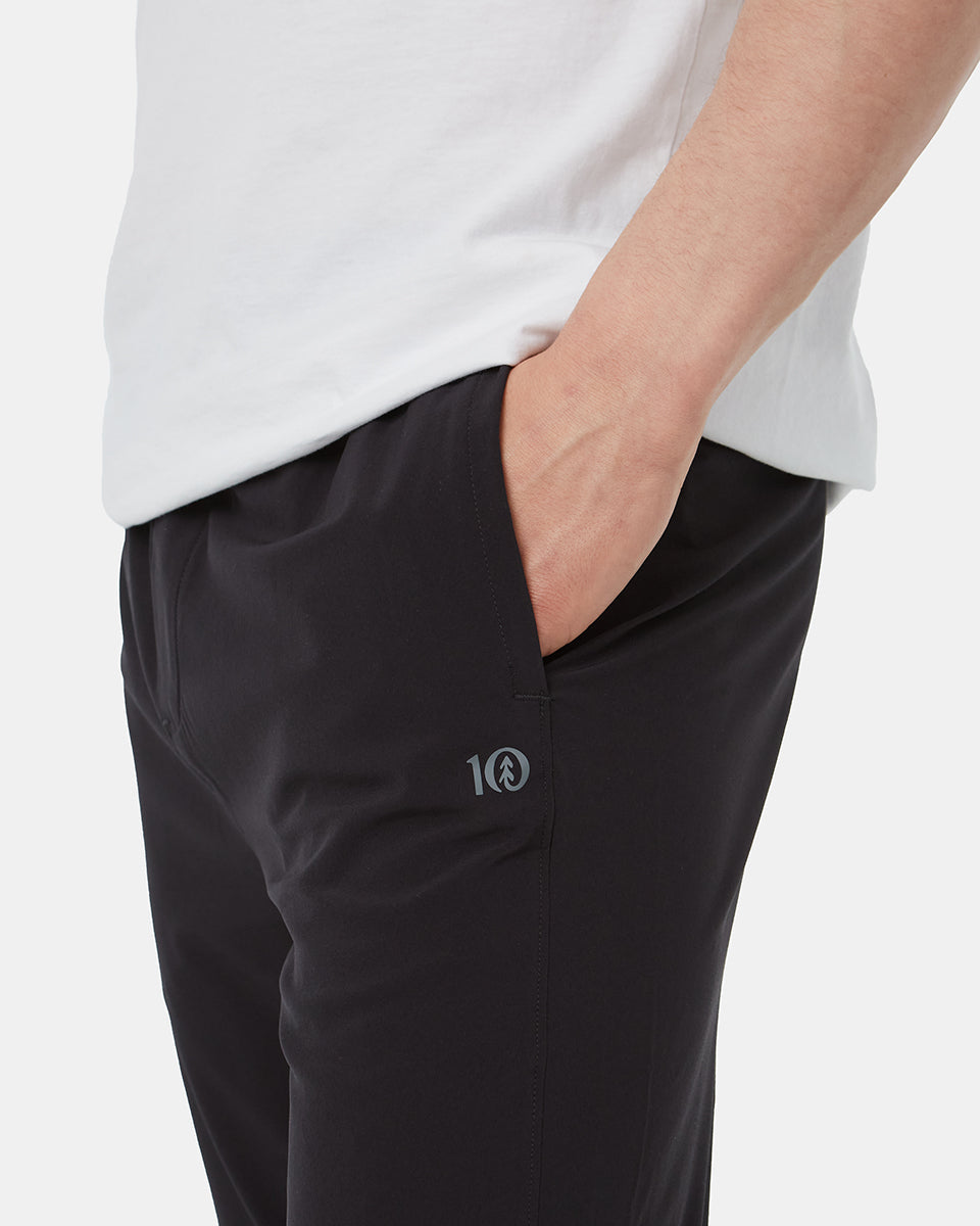 Black Men's Recycled Polyester Joggers
