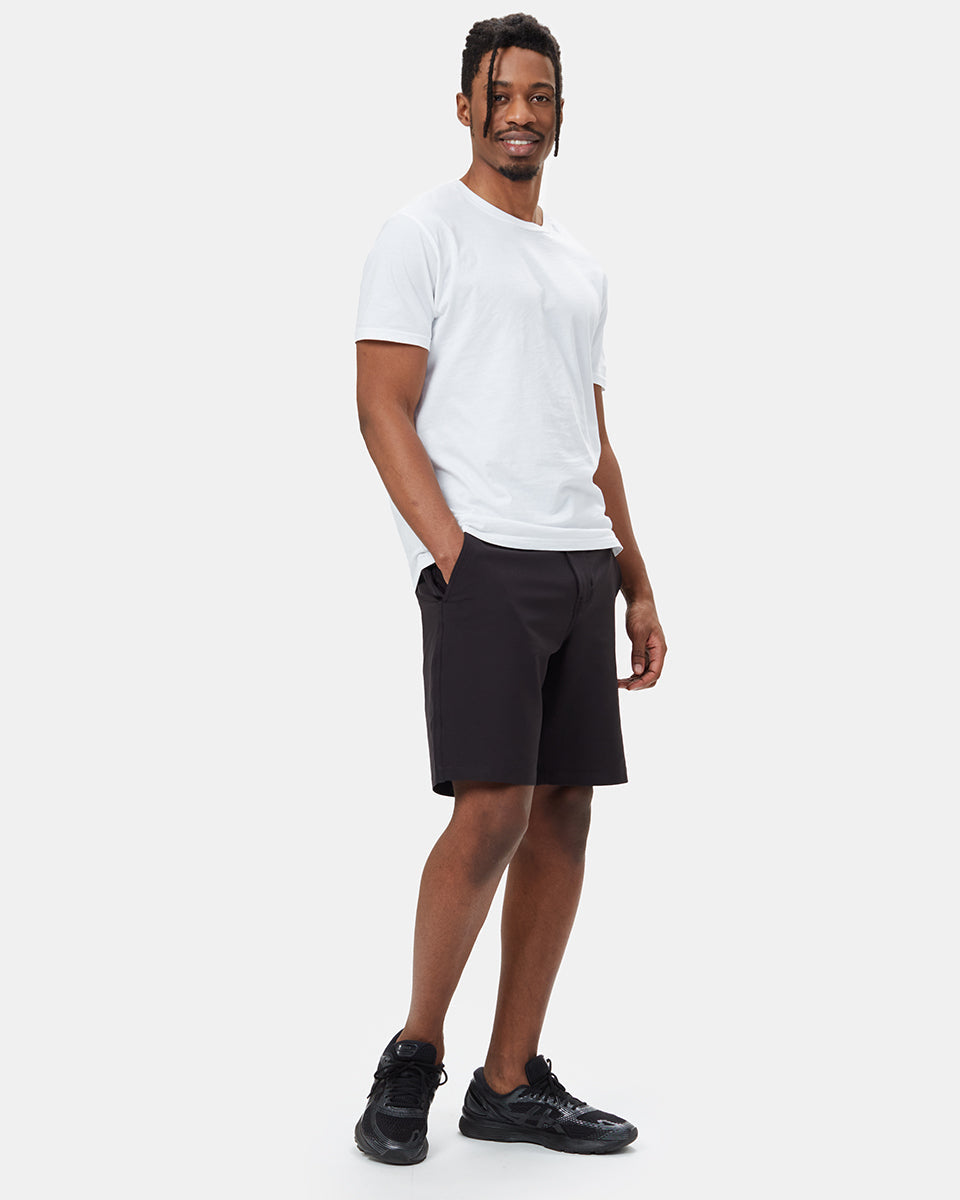 Black Men's Recycled Polyester Sport Shorts