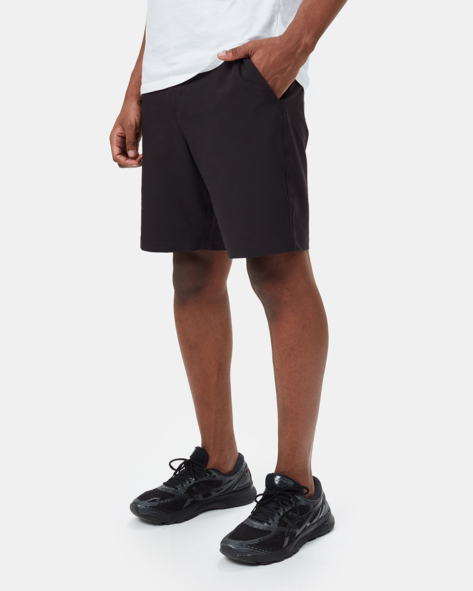 Black Men's Recycled Polyester Sport Shorts