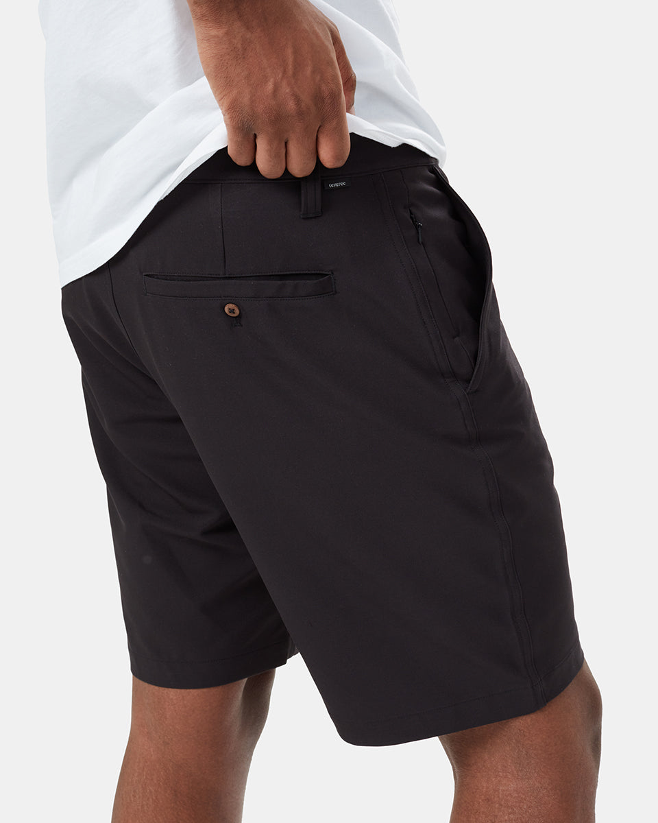 Black Men's Recycled Polyester Sport Shorts