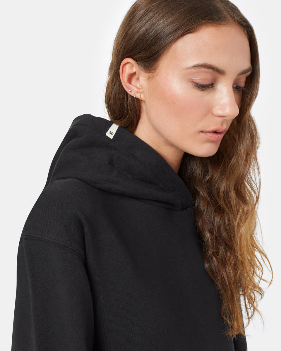 Black Women's Organic Cotton Pullover Hoodie