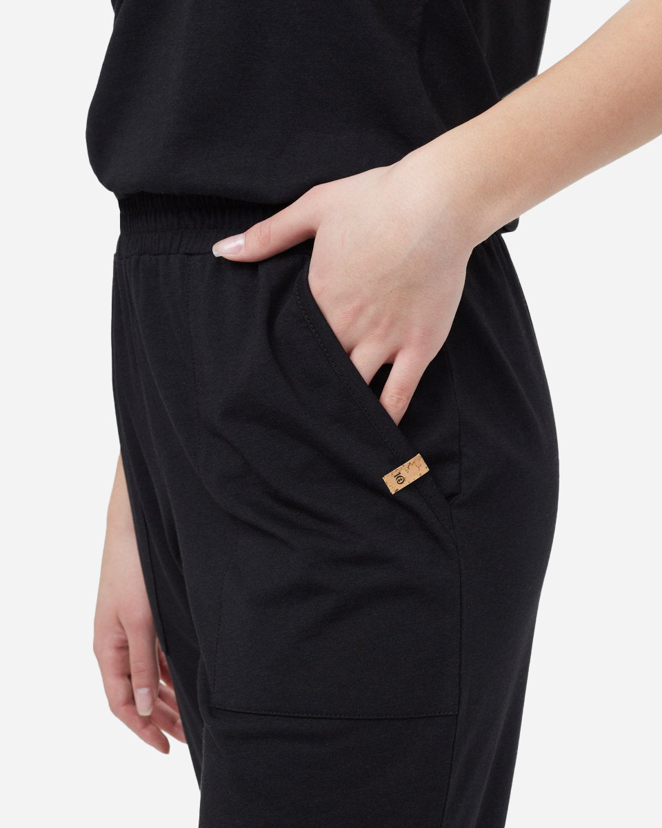 Black Women's Recycled Tank Jumpsuit