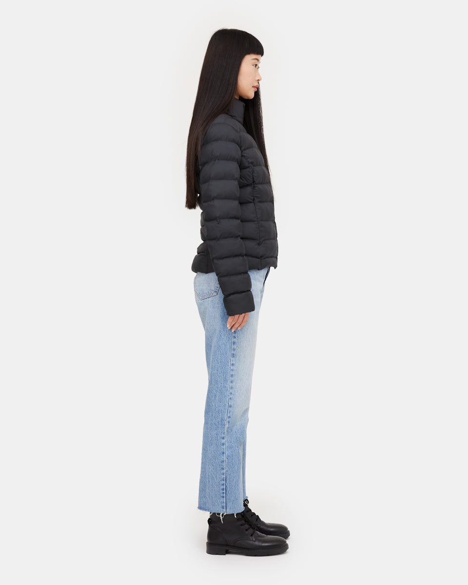 Black Women's Water Resistant Puffer Jacket