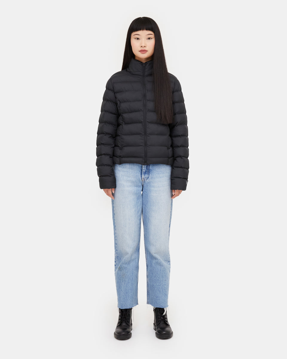 Black Women's Water Resistant Puffer Jacket