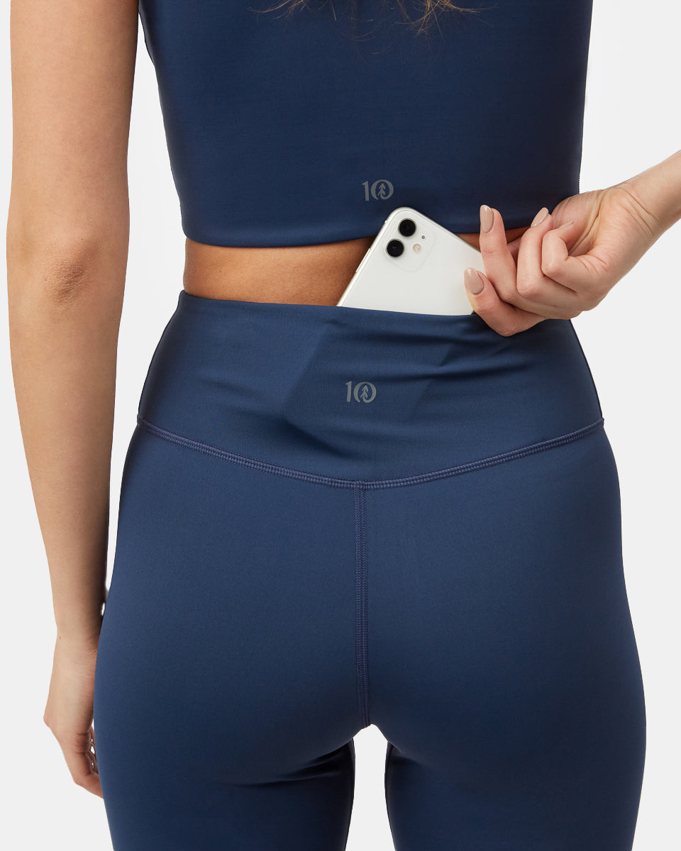 Blue Women's High-Rise Biker Short