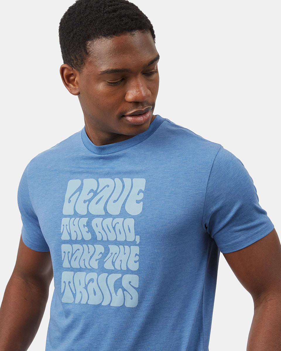 Blue Men's Graphic Short Sleeve Tee
