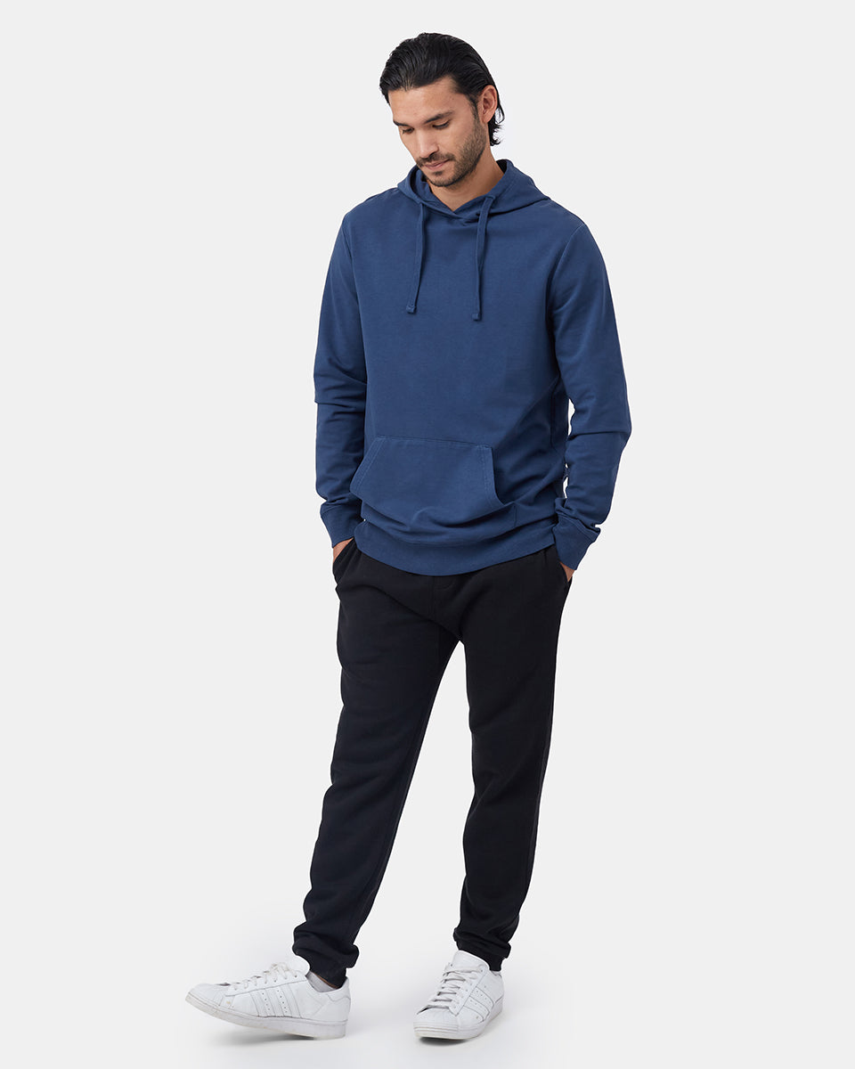 Blue Men's Organic Cotton Pullover Hoodie