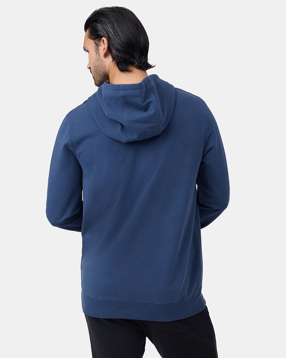 Blue Men's Organic Cotton Pullover Hoodie