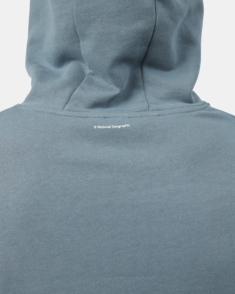 Blue Men's Organic Cotton Pullover Hoodie