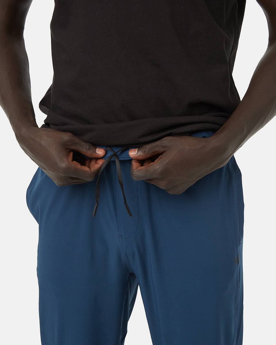 Blue Men's Recycled Polyester Joggers