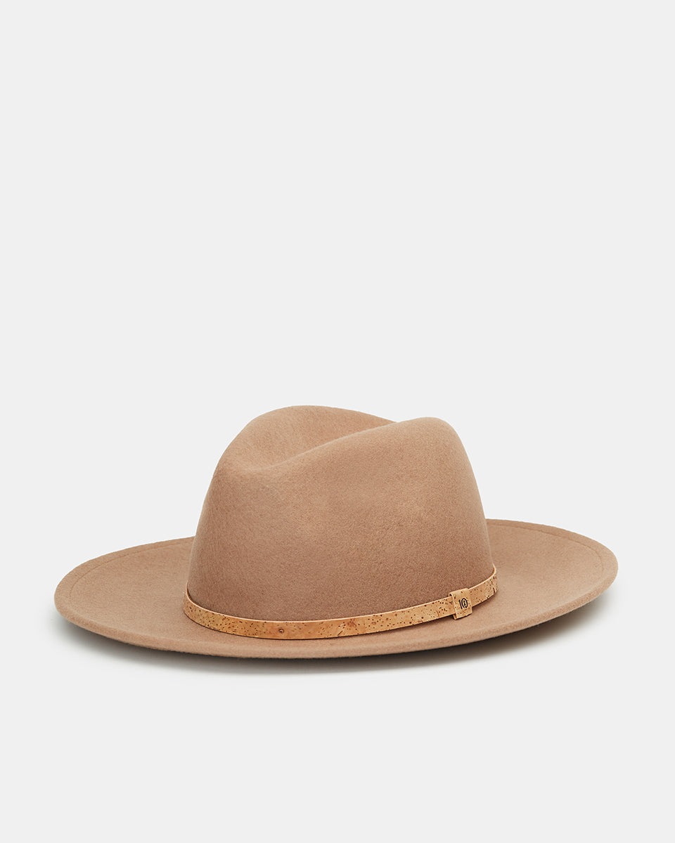 Brown Recycled Wool Fedora
