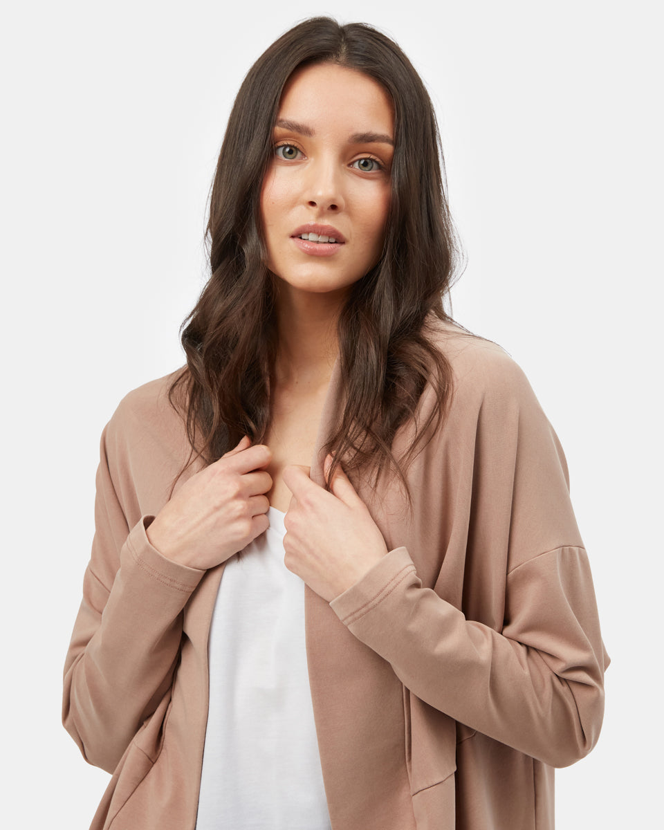Brown Women's Organic Cotton Cardigan