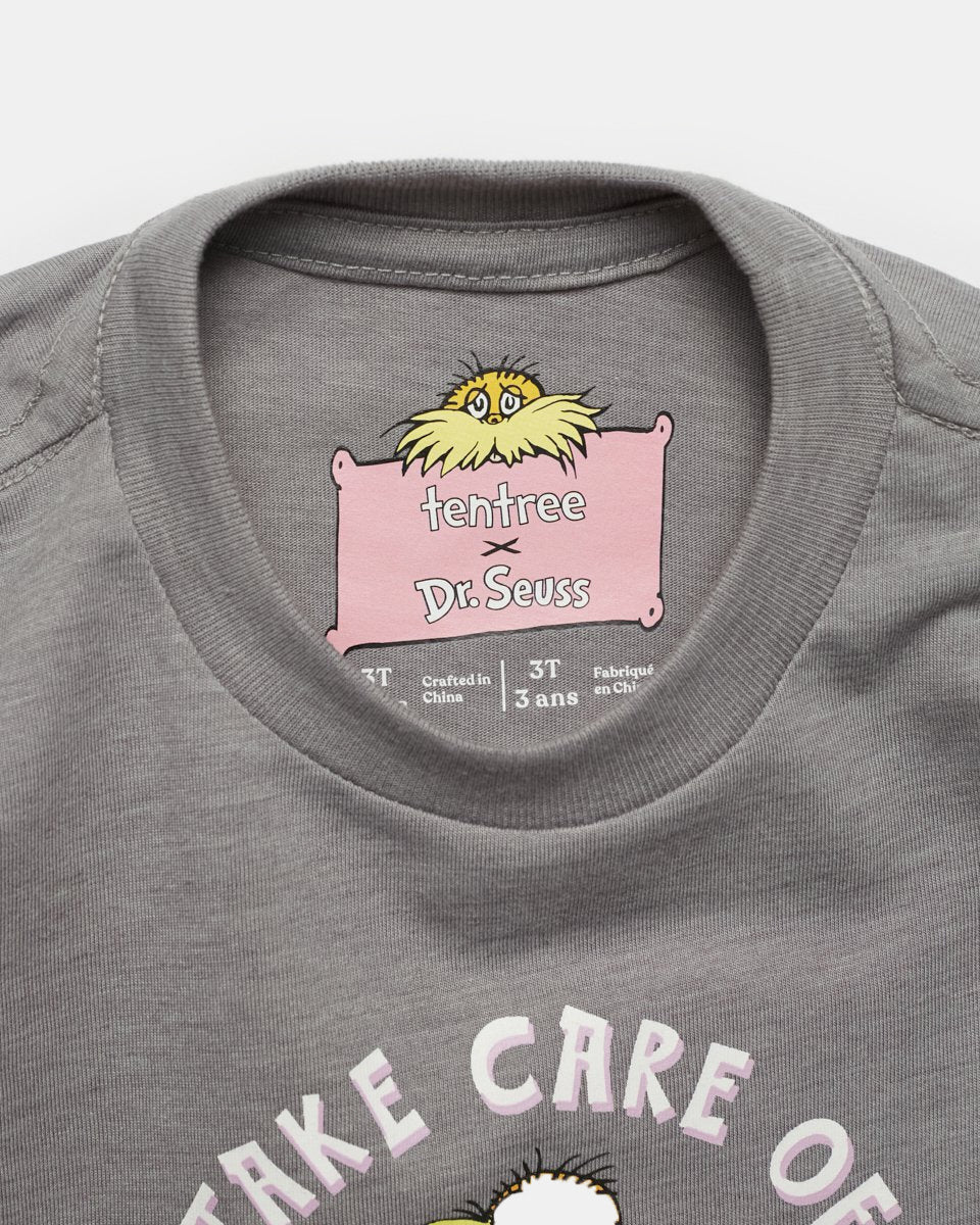 Gray Kids Recycled Polyester Graphic Tee