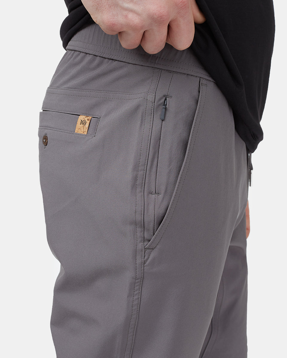 Gray Men's Recycled Polyester Joggers