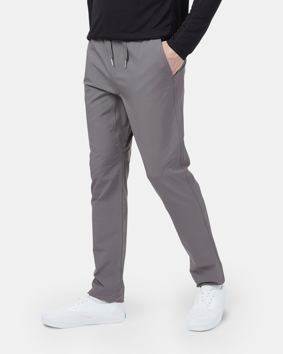 Gray Men's Recycled Polyester Joggers