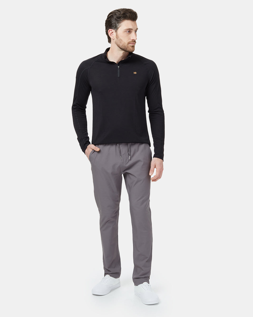 Gray Men's Recycled Polyester Joggers