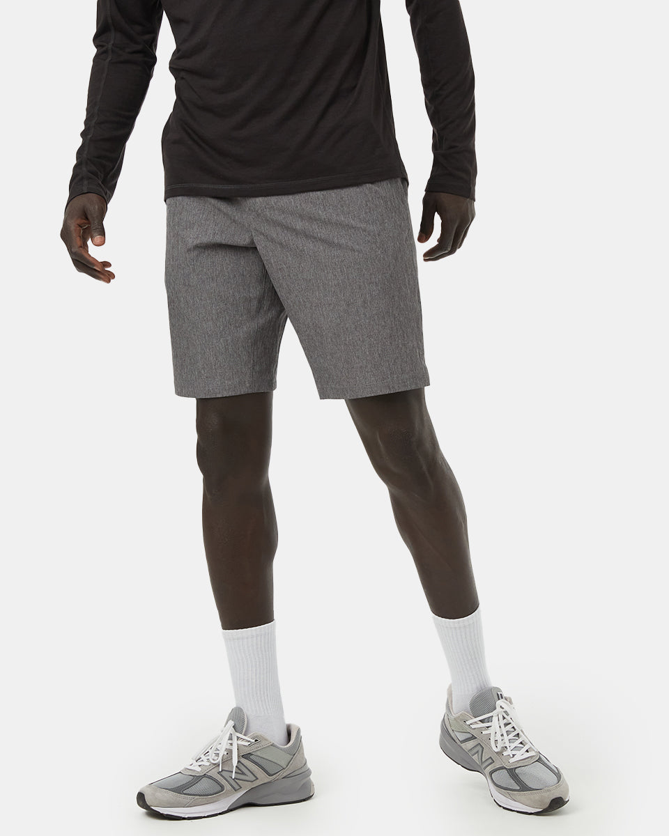 Gray Men's Recycled Polyester Sport Shorts