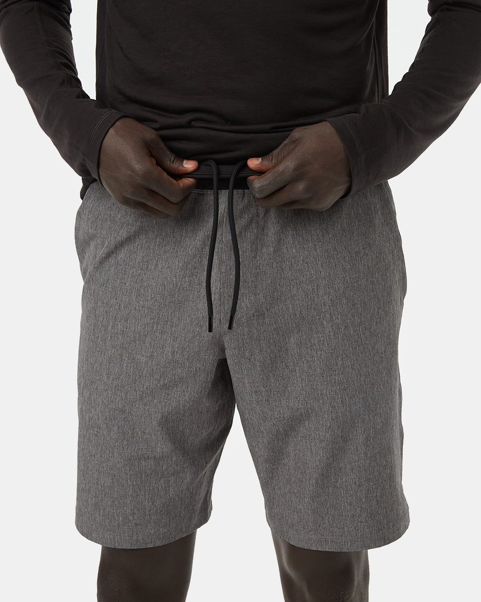 Gray Men's Recycled Polyester Sport Shorts