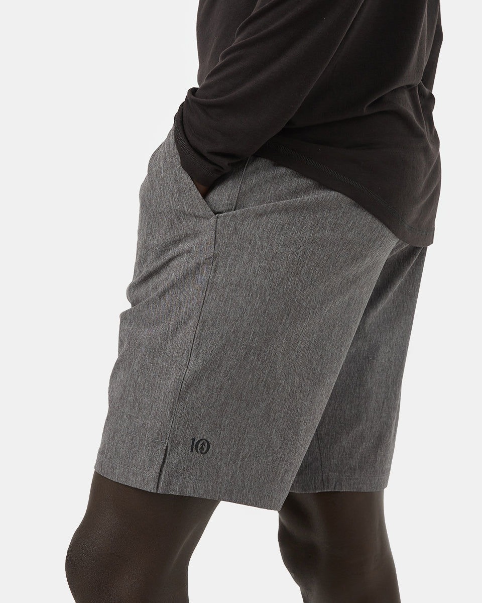 Gray Men's Recycled Polyester Sport Shorts