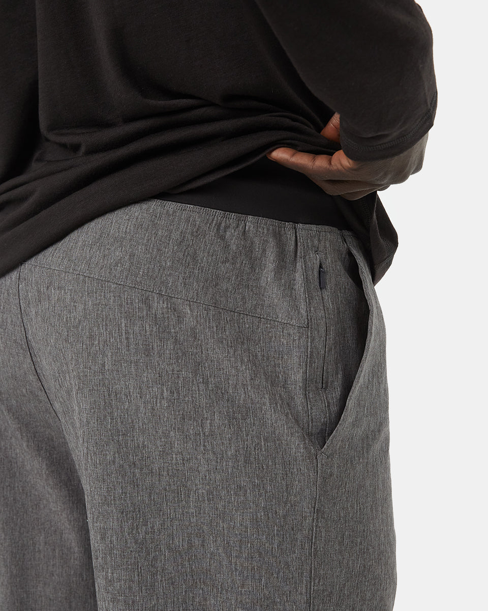 Gray Men's Recycled Polyester Sport Shorts
