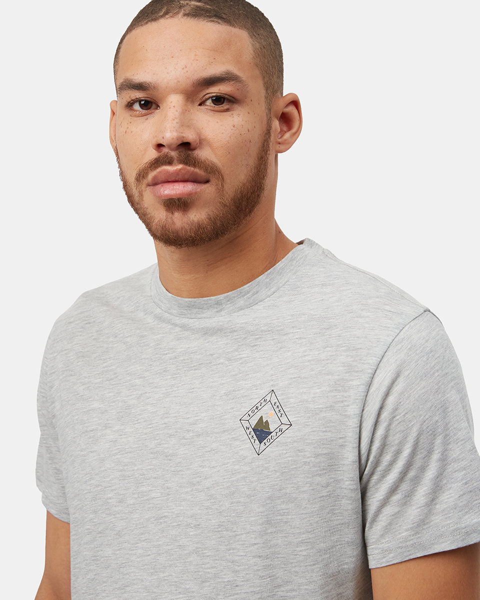 Gray Crew Neck Short Sleeve T-Shirt