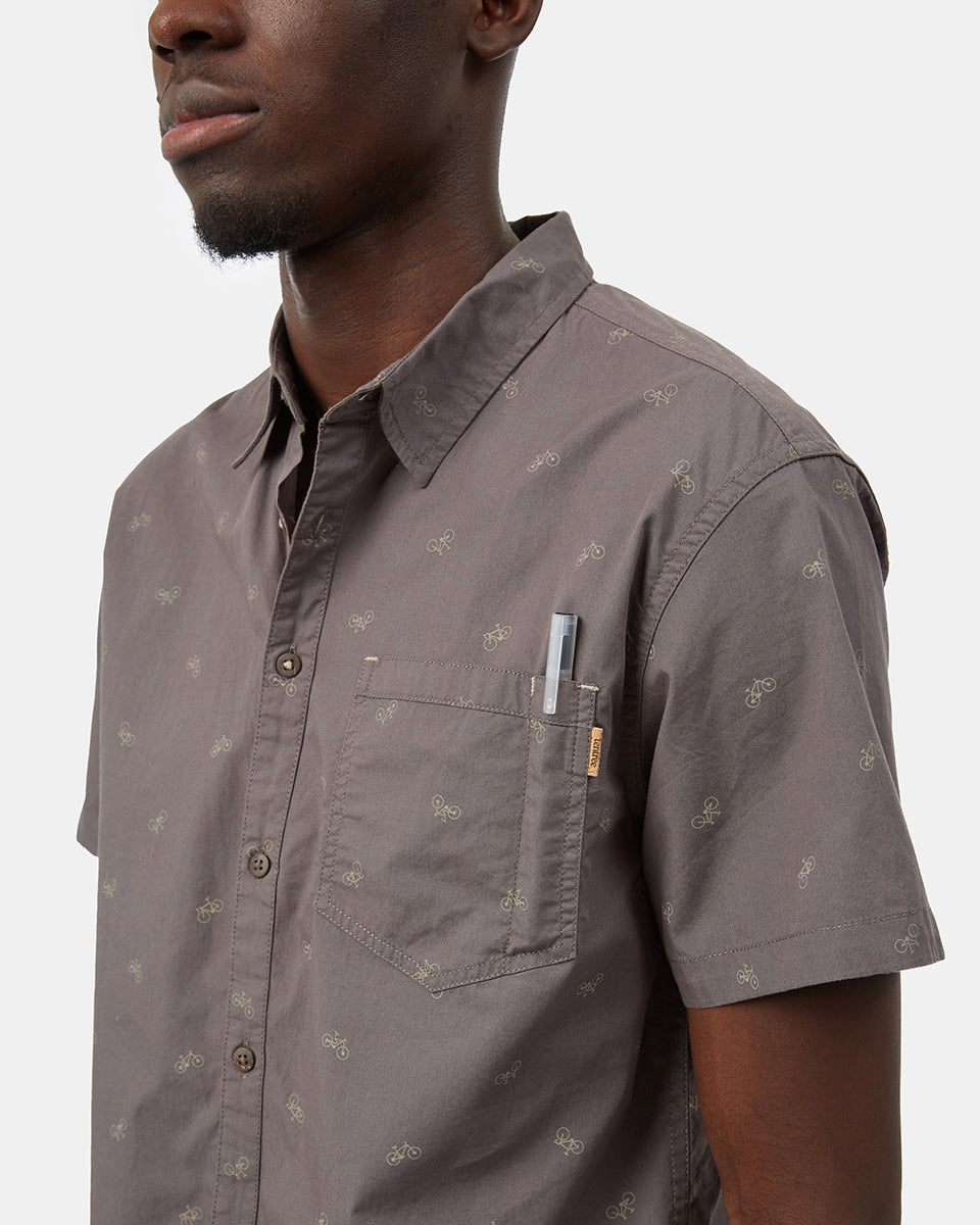 Gray Men's Button Up Shirt