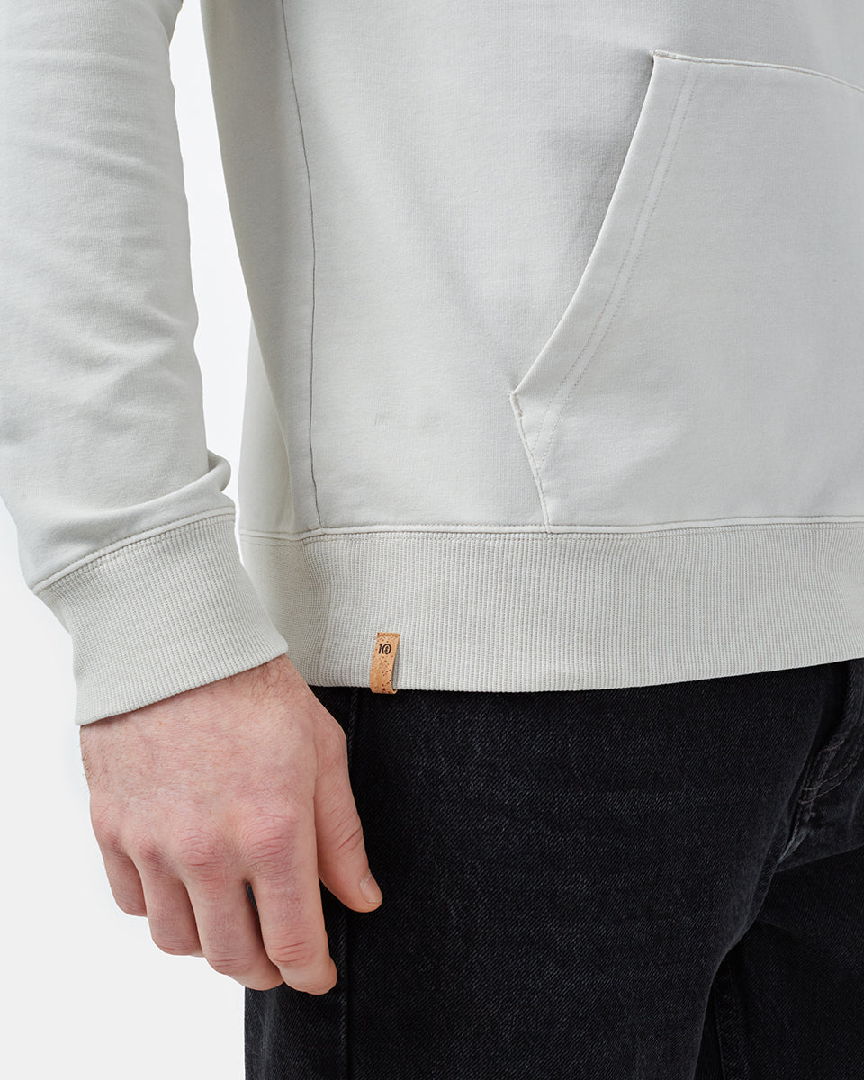 Gray Men's Organic Cotton Pullover Hoodie