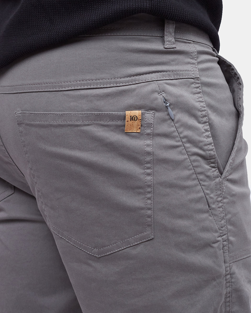 Gray Men's Organic Cotton Twill Joggers