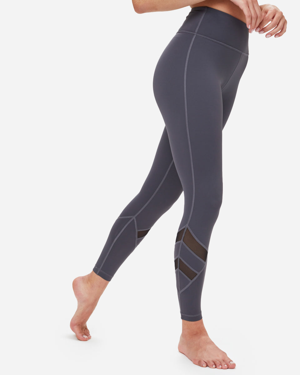 Gray Women's Recycled Mesh Leggings