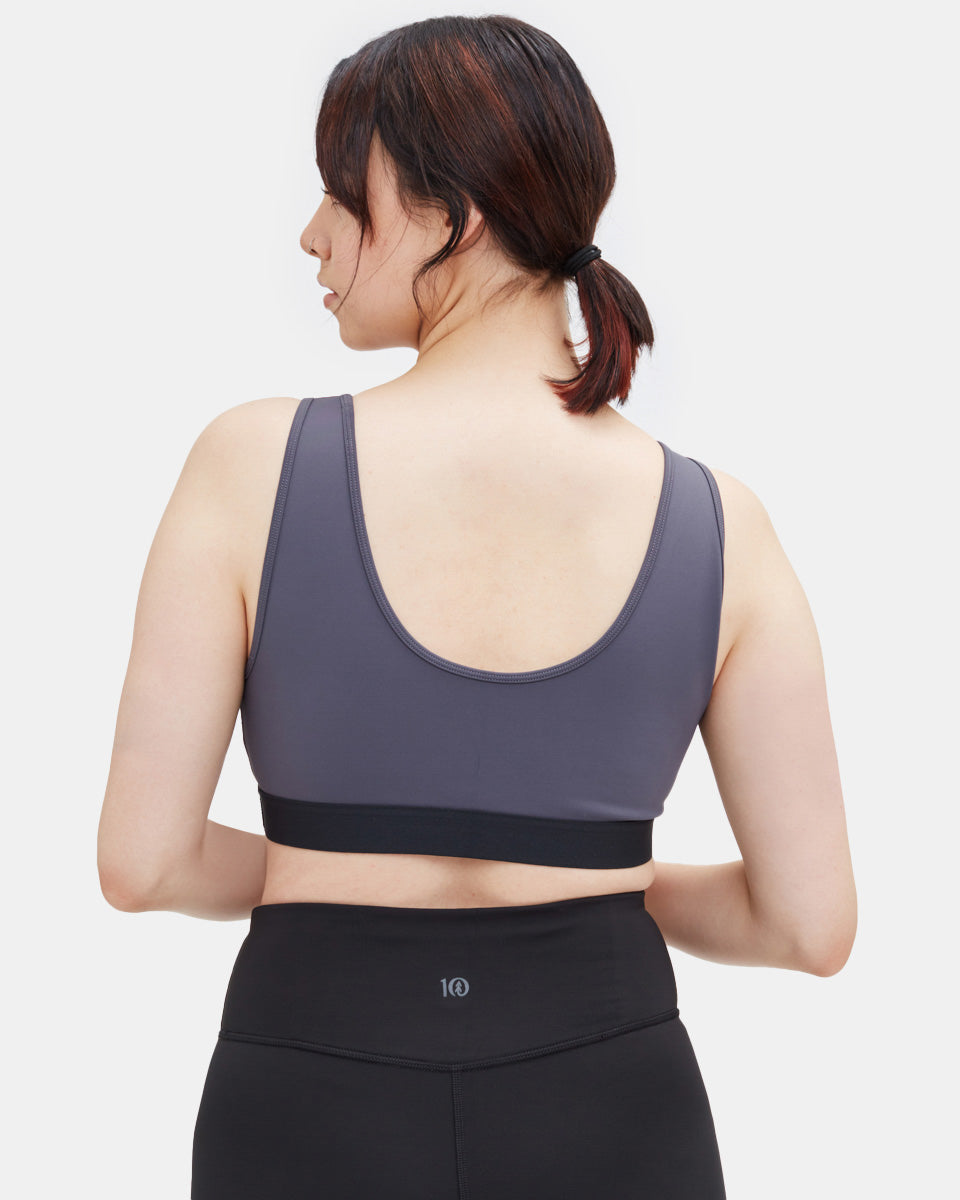 Gray Women's Sports Bra