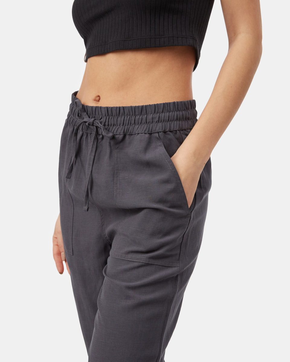 Gray Women's Tencel Linen Pant