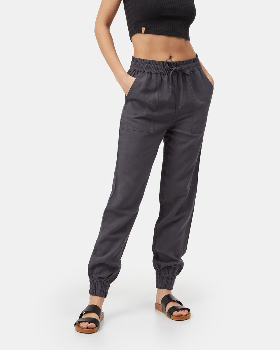 Gray Women's Tencel Linen Pant